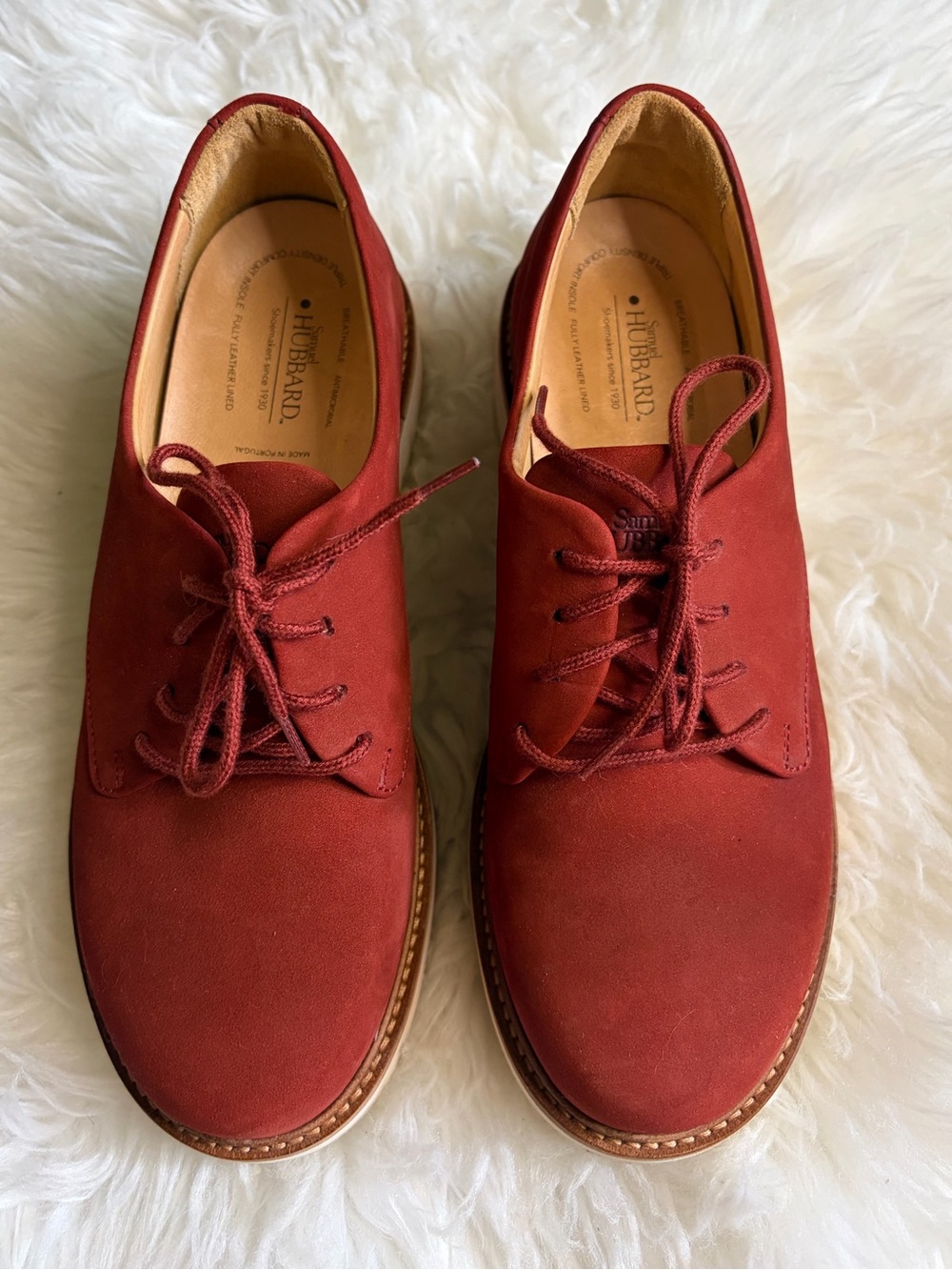 Authentic Samuel Hubbard Women's 8M Hubbard Free Casual Walking Shoe Rust Nubuck